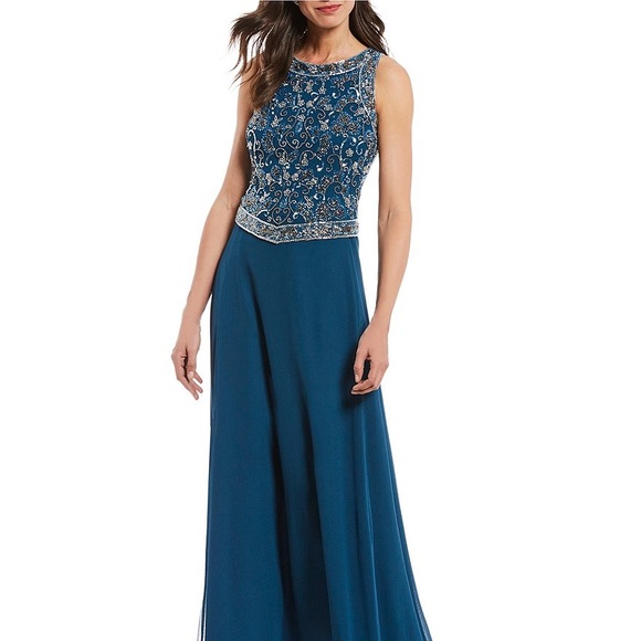 Jkara Dresses & Skirts - Jkara Formal Teal Blue Dress With Beadwork Sz 12